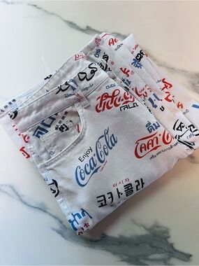 H&M Divided x Coca Cola 100% Cotton Wide Leg High Waist Jeans